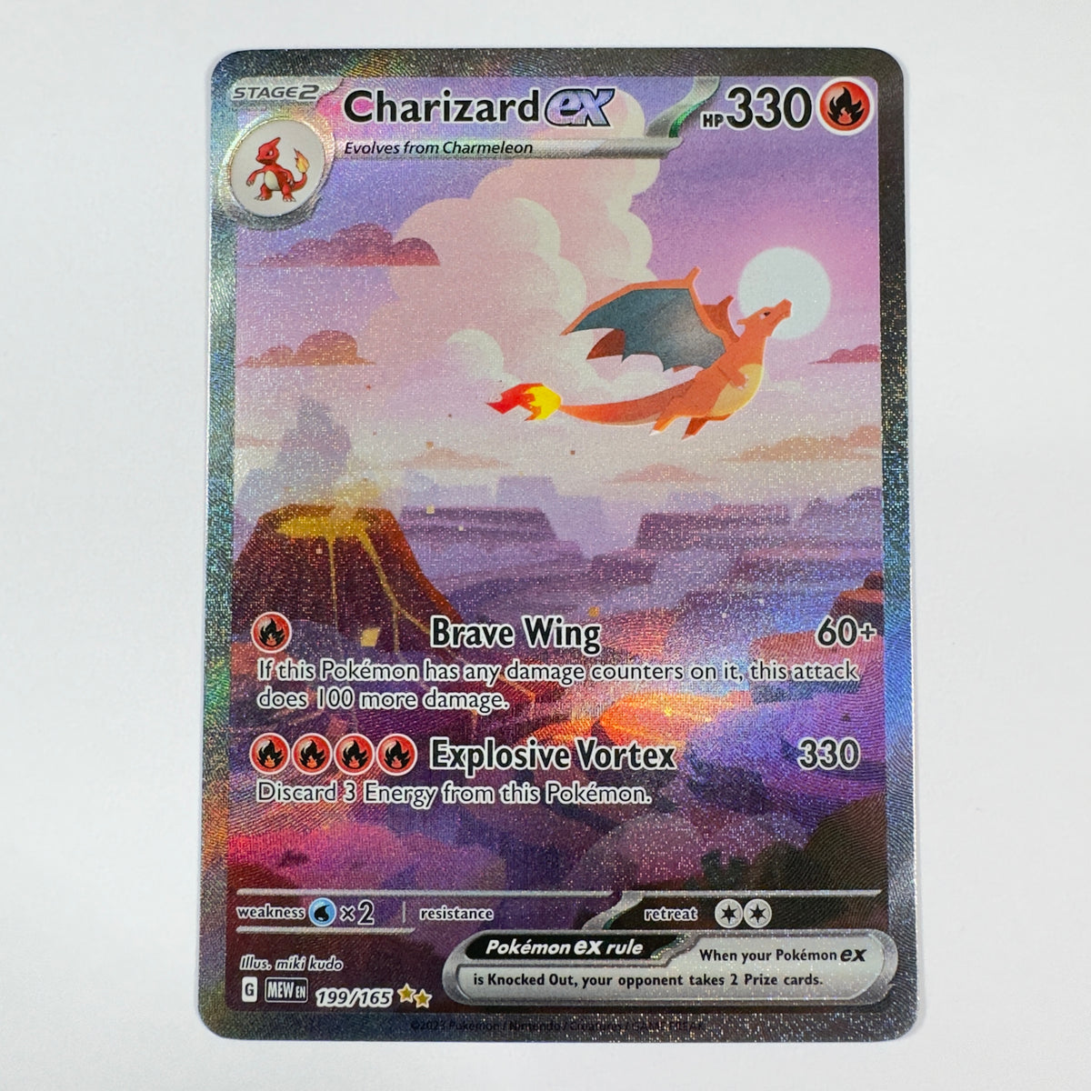 Charizard ex 199/165 MEW EN frente