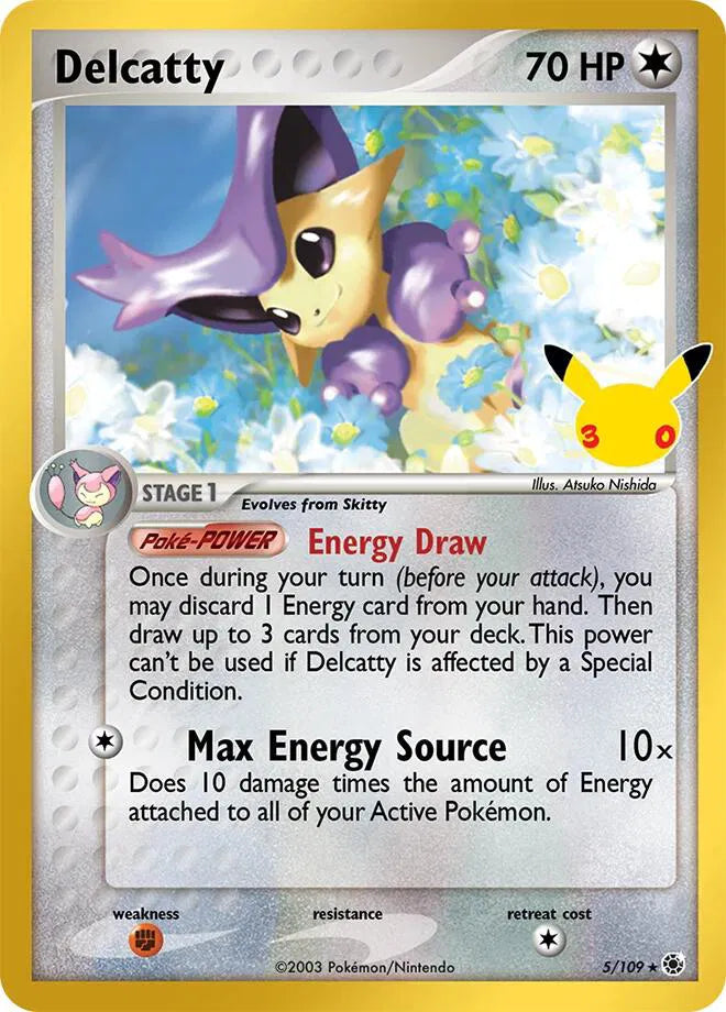 Delcatty 5/109 – Sello 30 aniversario – Pokémon TCG en inglés