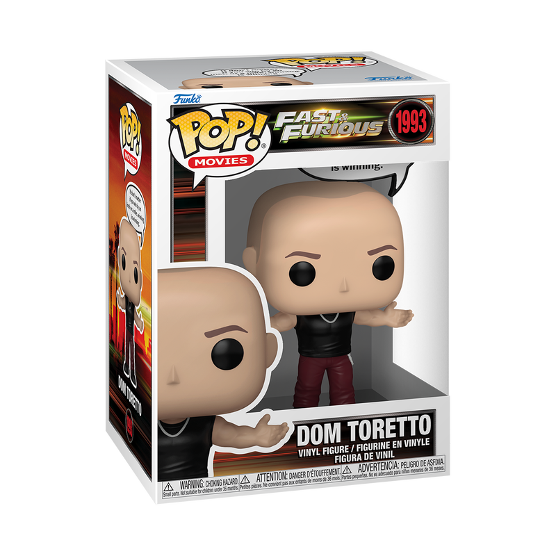 Funko Pop! Dom Toretto 1993 de Fast & Furious en caja
