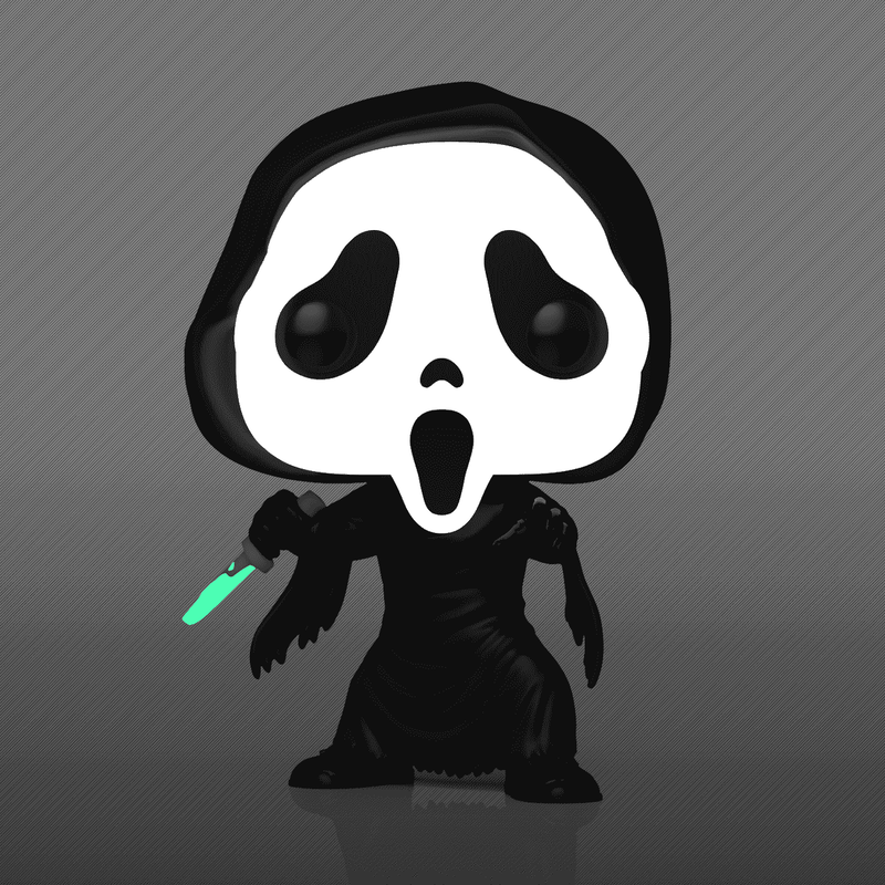 Funko Pop! Ghost Face (Glow) #1607 – Amazon Exclusive — efecto Glow