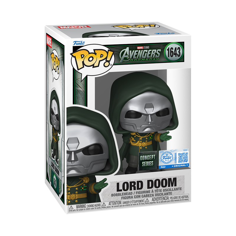Funko Pop! Lord Doom #1643 – Concept Series Avengers: Doomsday — en caja