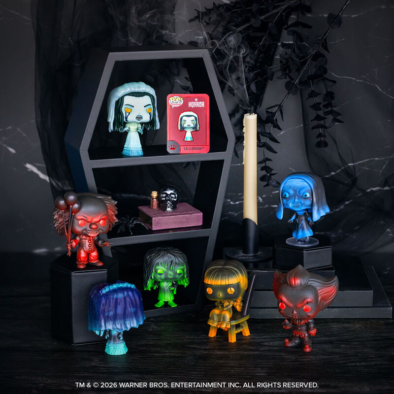 Figuras Funko Pop! Mystery Warner Bros. Horror en exhibición