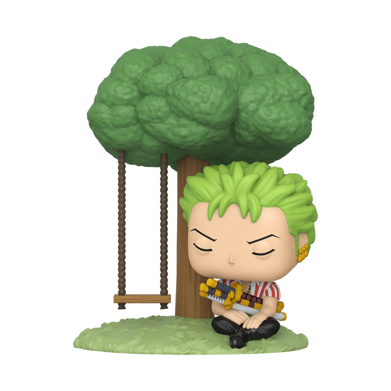 Roronoa Zoro durmiendo bajo un árbol junto a un columpio, Funko Pop! Premium 2391