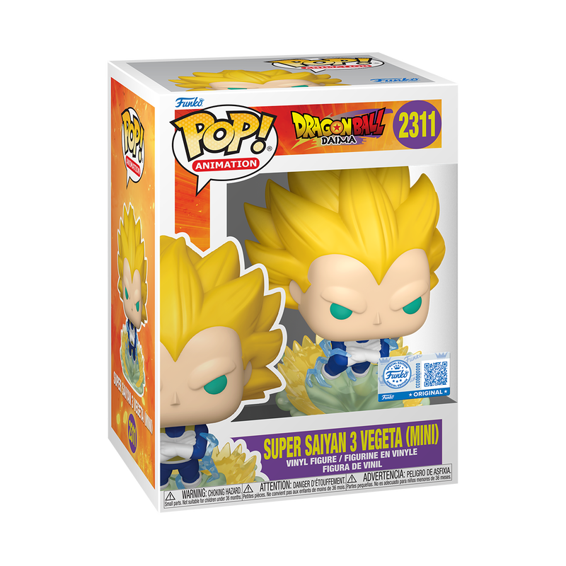 Funko Pop! Super Saiyan 3 Vegeta Mini 2311 de Dragon Ball Daima en caja