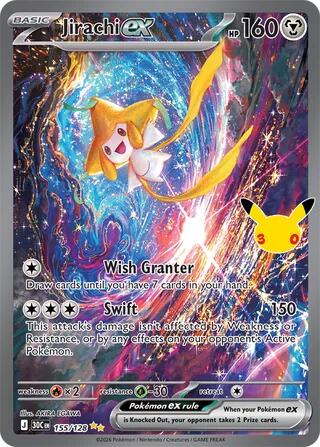 Jirachi ex 155/128 – Sello 30 aniversario – Pokémon TCG en inglés