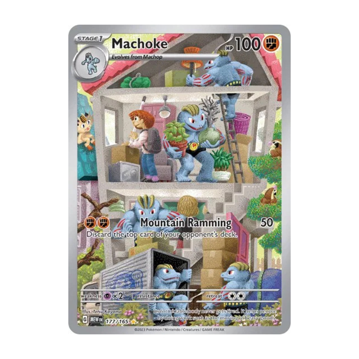 Pokémon TCG Machoke 177/165 en inglés