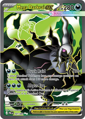 Mega Darkrai ex 101/084 en inglés