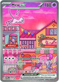 Carta Pokémon Mew ex SVP 053 en inglés, ilustración de Mew sobre una ciudad