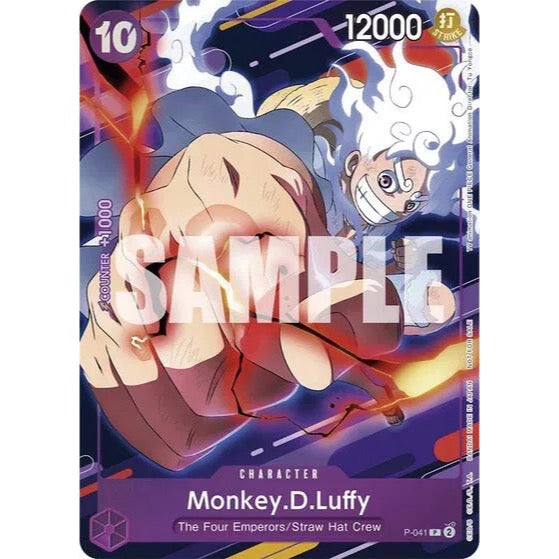 Carta One Piece Card Game Monkey D. Luffy P-041 P en inglés