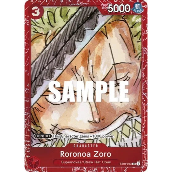 Carta One Piece Card Game Roronoa Zoro ST01-013 SR en inglés