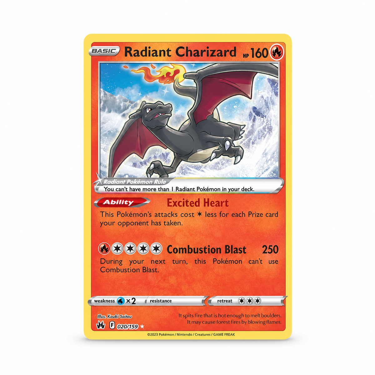 Radiant Charizard 020/159 CRZ EN — imagen frontal