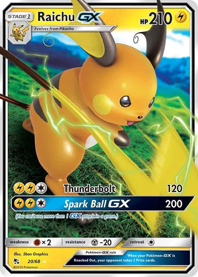 Raichu GX 20/68 – Pokémon TCG (Inglés)