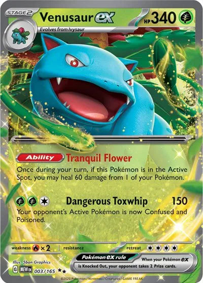 Venusaur ex 003/165 – Pokémon TCG (Inglés)