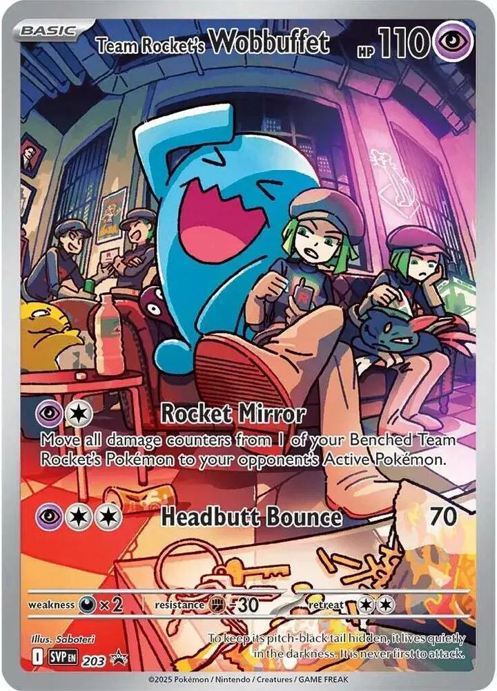 Team Rocket's Wobbuffet SVP 203 – Pokémon TCG (Inglés)