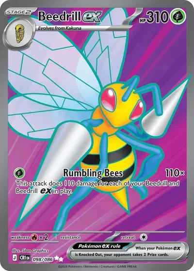 Beedrill ex 098/086 – Pokémon TCG (Inglés)