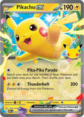 Pikachu ex 053/128 – Sello 30 aniversario – Pokémon TCG (Inglés)
