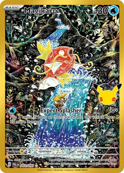 Magikarp 203/193 – Sello 30 aniversario – Pokémon TCG (Inglés)