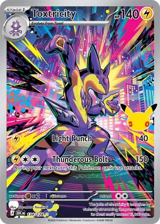 Toxtricity 136/128 – Sello 30 aniversario – Pokémon TCG (Inglés)