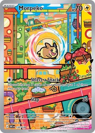 Morpeko 135/128 – Sello 30 aniversario – Pokémon TCG (Inglés)
