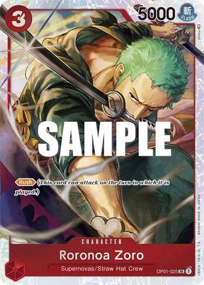 Roronoa Zoro OP01-025 Ultimate Deck The Three Captains One Piece Card Game
